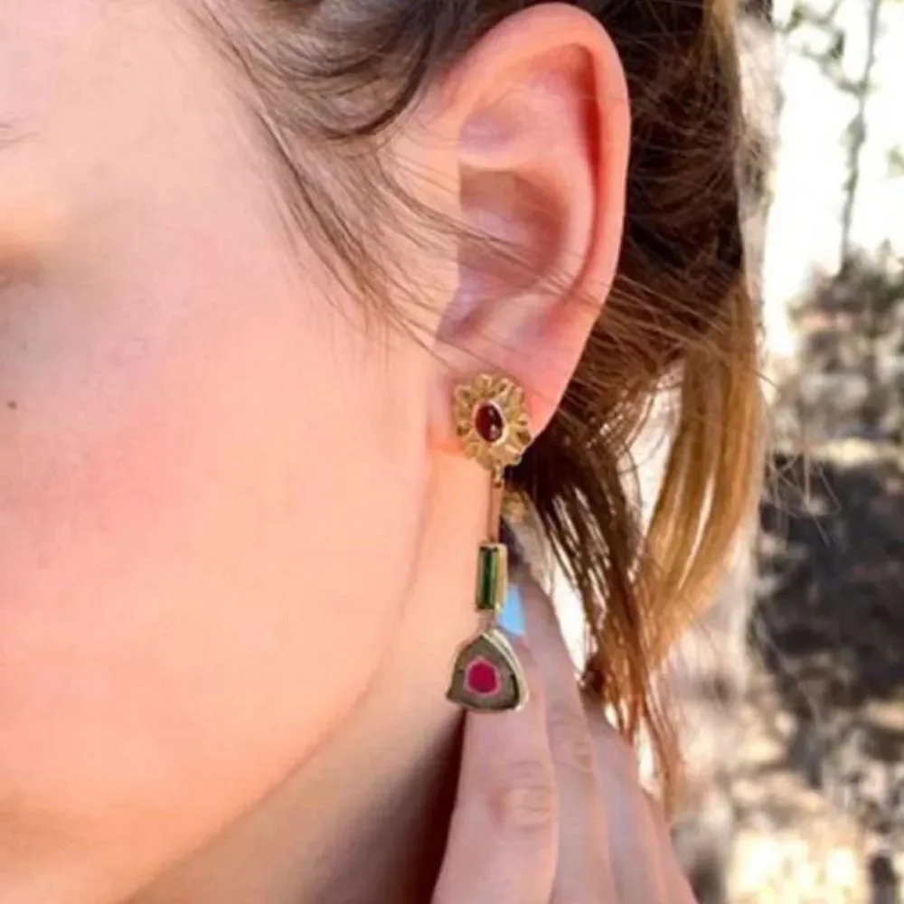 Pink Drop Earrings A1264